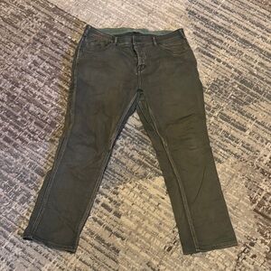 Dovetail Shop Pant Olive Green Denim